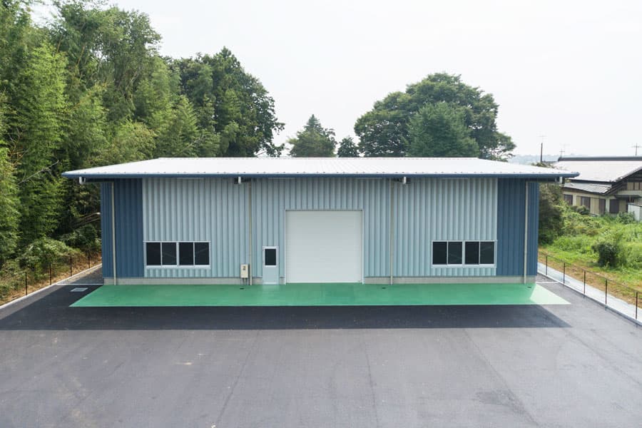 yess建築で建てた倉庫の外観