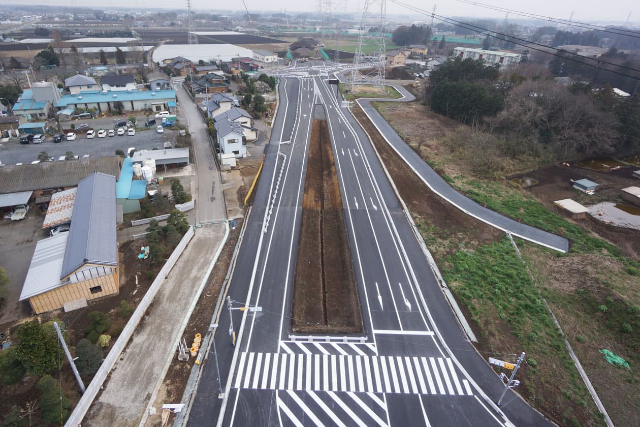 道路舗装工事（境町） 西面→東面