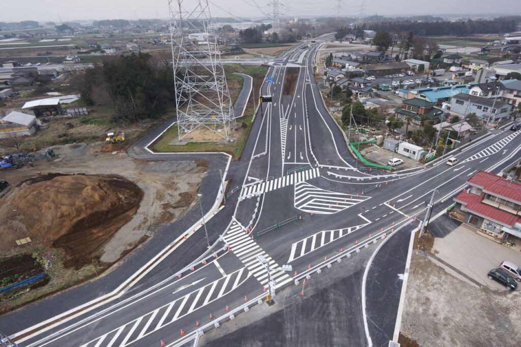 道路舗装工事（境町） 東面→西面